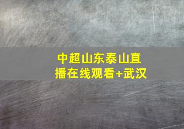 中超山东泰山直播在线观看 武汉